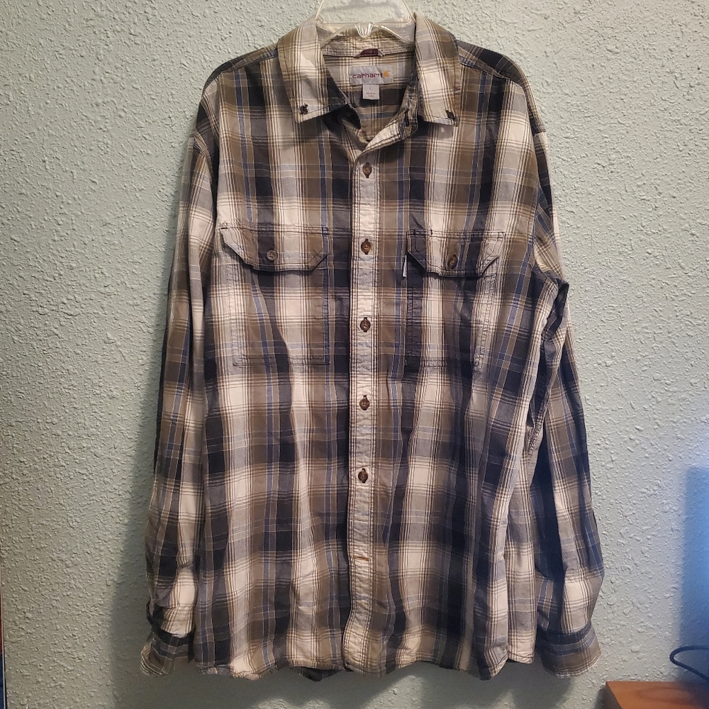 Carhartt | Men's 100% Cotton Plaid Button Up